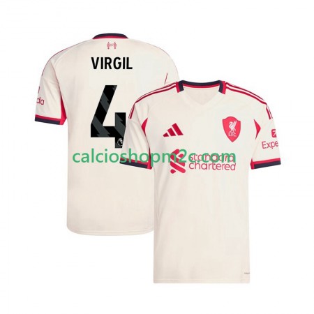 Liverpool Virgil van Dijk 4 Maglia Trasferta 2025/2026 Manica Corta
